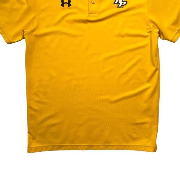 Under Armour Polo Men's Medium Yellow Nashville Predators Ice Hockey Embroidered - Picture 4 of 10